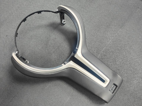 BMW F-SERIES ///M LEATHER & SILVER STEERING WHEEL TRIM - 2/3/4/5 SERIES M2 M3 M4 M5 M6