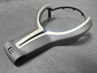 BMW F-SERIES ///M LEATHER & SILVER STEERING WHEEL TRIM - 2/3/4/5 SERIES M2 M3 M4 M5 M6