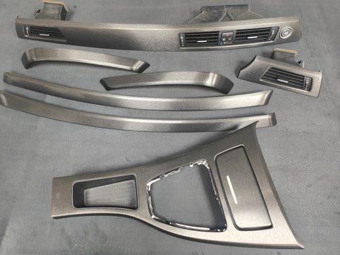 BMW E90 / E91 BLACK BRUSHED ALUMINIUM INTERIOR TRIM SET