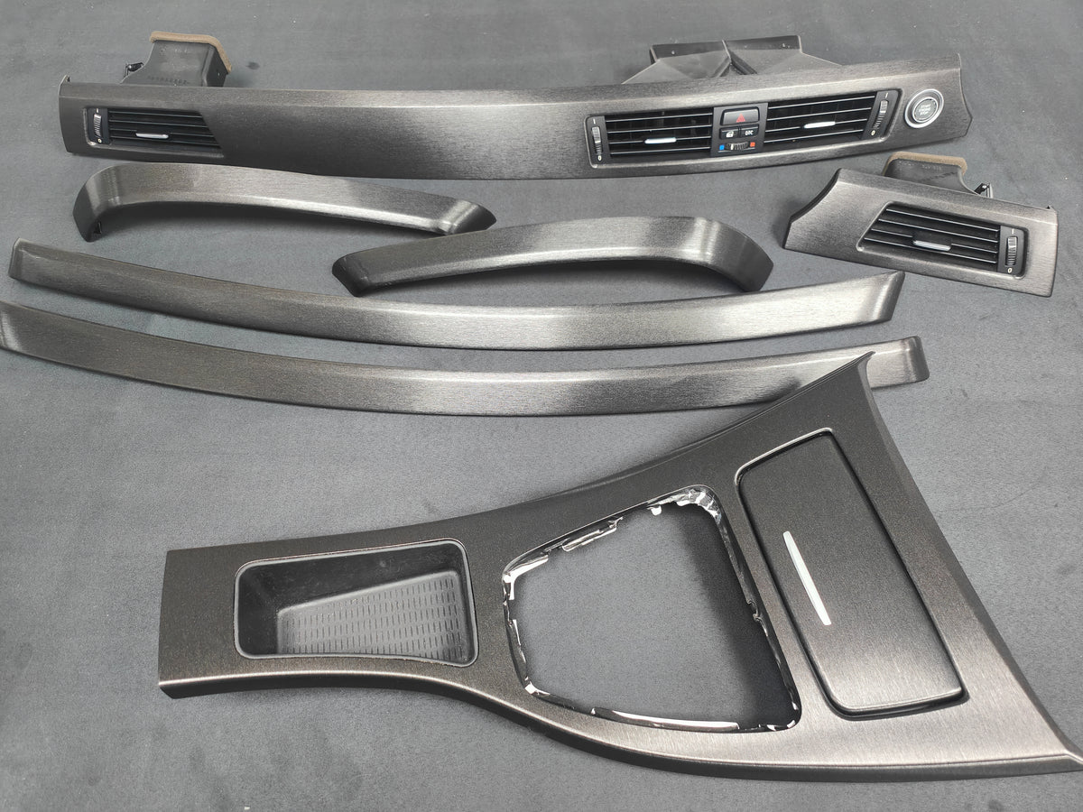 BMW E90 / E91 INTERIOR TRIM SET - BLACK BRUSHED ALUMINIUM