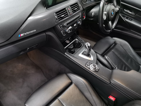 BMW F3X SE CUSTOM INTERIOR TRIM SET -  FULL BLACK 4D CARBON