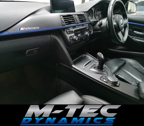 BMW F33 CONVERTIBLE INTERIOR TRIM SET - 3D CARBON / BLUE ACCENT