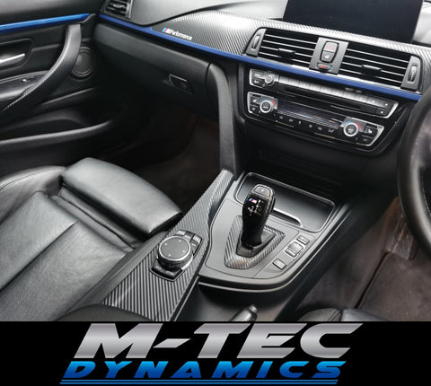 BMW F33 CONVERTIBLE INTERIOR TRIM SET - 3D CARBON / BLUE ACCENT