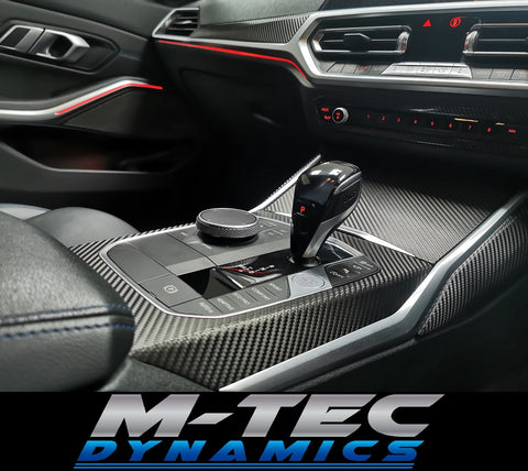 WRAPPING SERVICE - BMW G20 G21 INTERIOR TRIM SET - DEEP TEXTURED GLOSSY BLACK CARBON