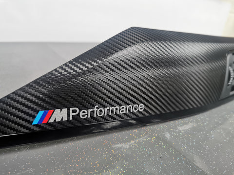 BMW F30 F80 M3 3-SERIES LCI INTERIOR TRIM SET - DEEP TEXTURED GLOSSY CARBON / GLOSS BLACK ACCENT (MTD-TEX)