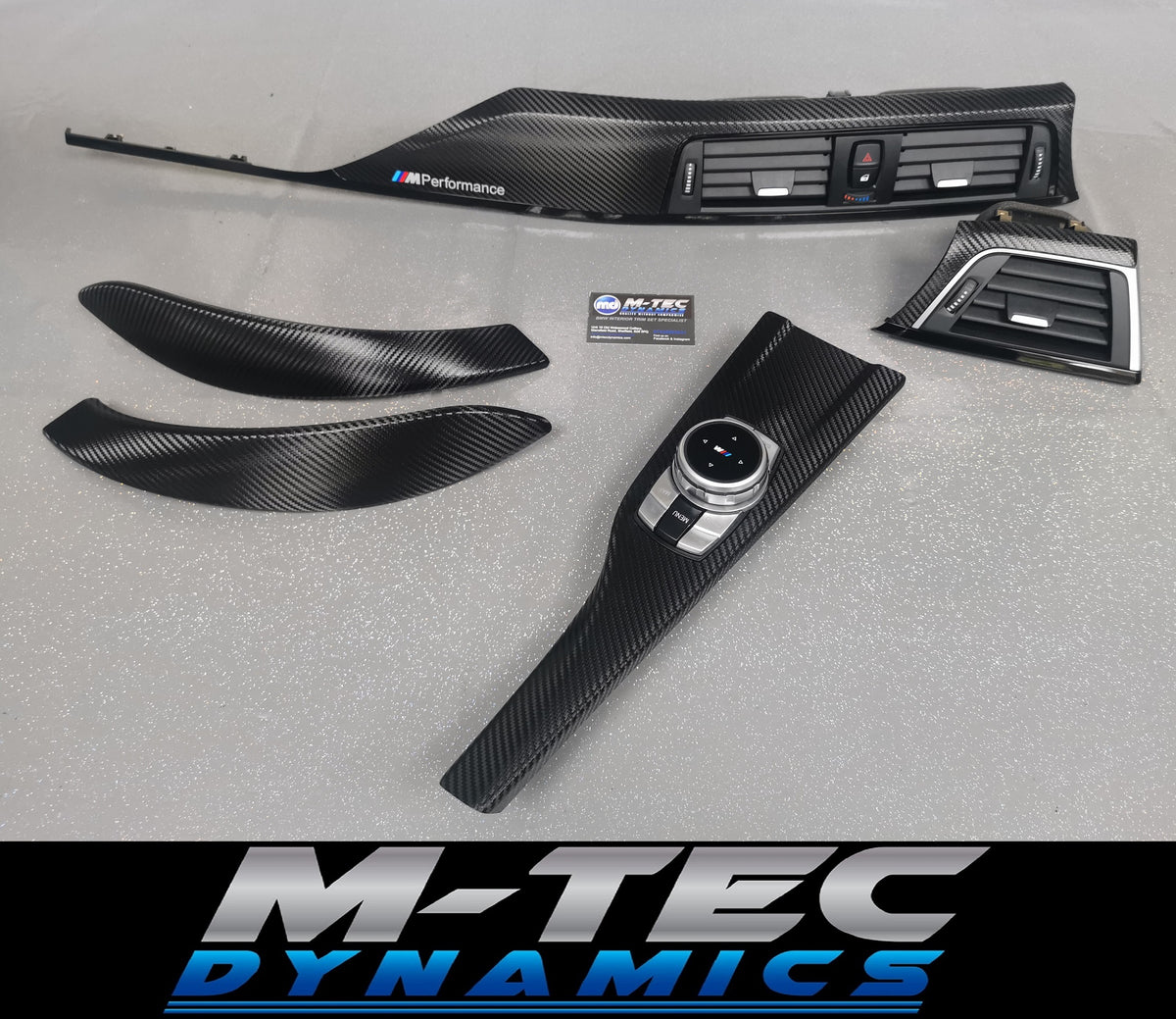 BMW F32 COUPE LCI INTERIOR TRIM SET - TEXTURED CARBON / GLOSS BLACK ACCENT