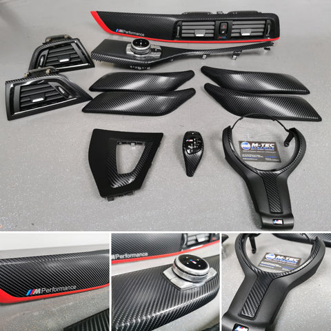 BMW F20 F21 F22 F23 LCI-2 CUSTOM INTERIOR TRIM SET - 4D CARBON / CUSTOM ACCENT TRIM - WRAPPING SERVICE