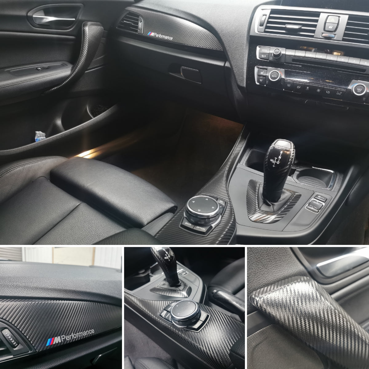 WRAPPING SERVICE - BMW F2X INTERIOR TRIM SET - TEXTURED CARBON / GLOSS BLACK ACCENT - F20 F21 F22 F23