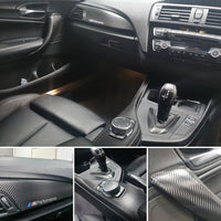 WRAPPING SERVICE - BMW F2X INTERIOR TRIM SET - TEXTURED CARBON / GLOSS BLACK ACCENT - F20 F21 F22 F23