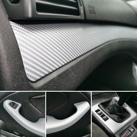 REMOVAL, WRAP & REFIT SERVICE - BMW E46 COUPE / CONVERTIBLE INTERIOR TRIM SET - SILVER CARBON