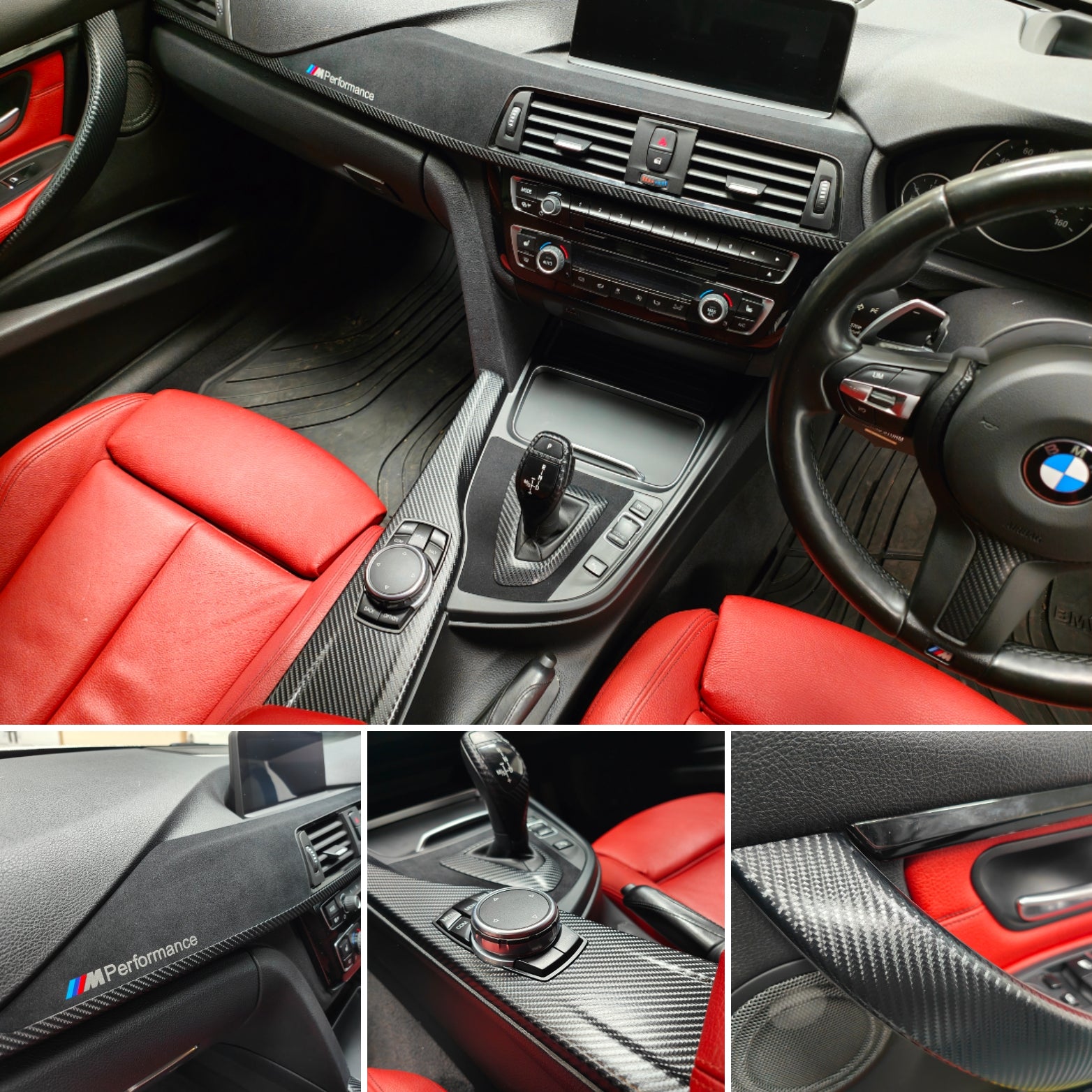 WRAPPING SERVICE - BMW F3X F8X PERFORMANCE STYLE INTERIOR TRIM SET - 4D CARBON