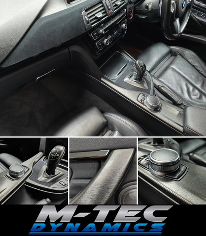 WRAPPING SERVICE - BMW F3X INTERIOR TRIM SET - BLACK BRUSHED ALUMINIUM / ALCANTARA - F30 F31 F32 F33 F36