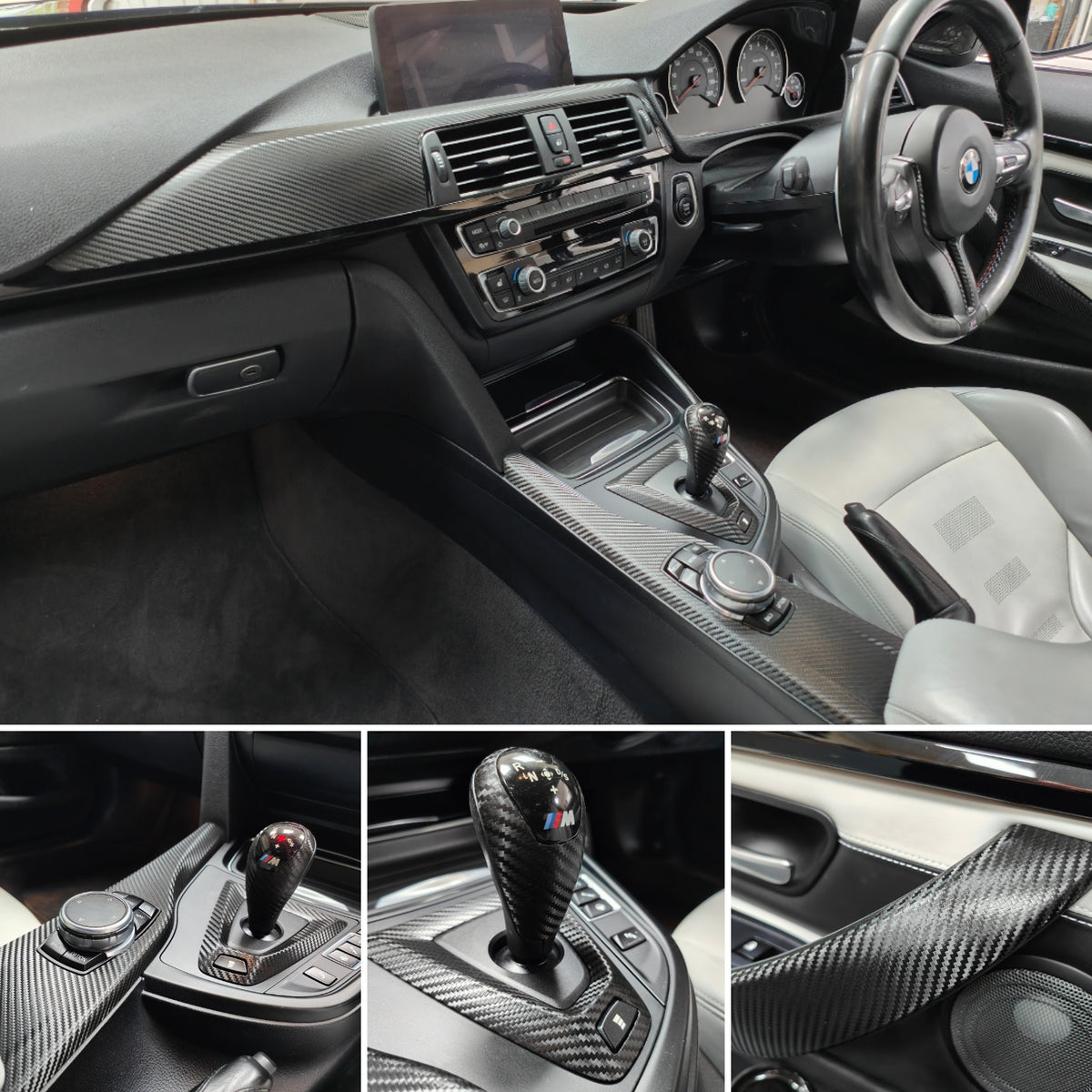 WRAPPING SERVICE - BMW F8X M3 / M4 INTERIOR TRIM SET - TEXTURED CARBON - F80 F82 F83