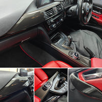 WRAPPING SERVICE - BMW F3X INTERIOR TRIM SET - HIGH GLOSS CARBON - (F30 F31 F32 F33 F36)
