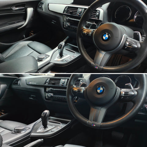 BMW F20 F21 F22 F23 LCI-2 PERFORMANCE STYLE INTERIOR TRIM SET - 3D CARBON - WRAPPING SERVICE