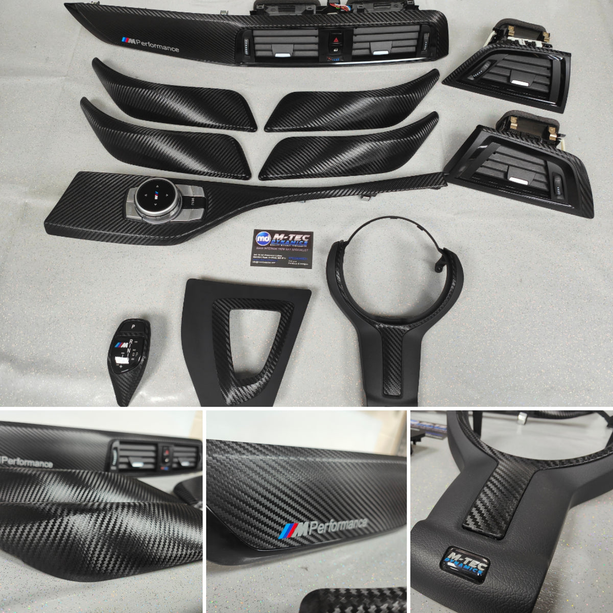 WRAPPING SERVICE - BMW F20 F21 F22 F23 LCI-2 INTERIOR TRIM SET - TEXTURED CARBON