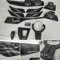 WRAPPING SERVICE - BMW F20 F21 F22 F23 LCI-2 INTERIOR TRIM SET - TEXTURED CARBON