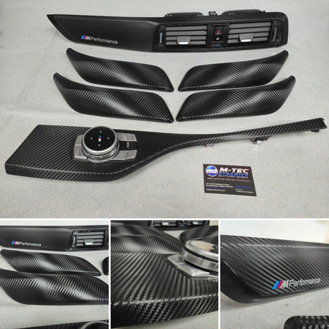 BMW F20 LCI-2 INTERIOR TRIM SET - PREMIUM TEXTURED BLACK CARBON