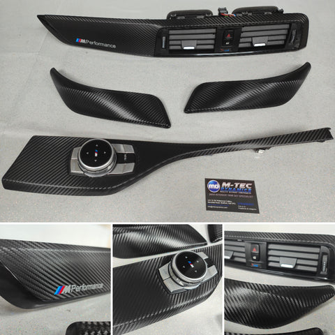 BMW F21 F22 LCI-2 INTERIOR TRIM SET - PREMIUM TEXTURED BLACK CARBON