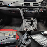 WRAPPING SERVICE - BMW F3X INTERIOR TRIM SET - 4D CARBON - (F30 F31 F32 F33 F36)