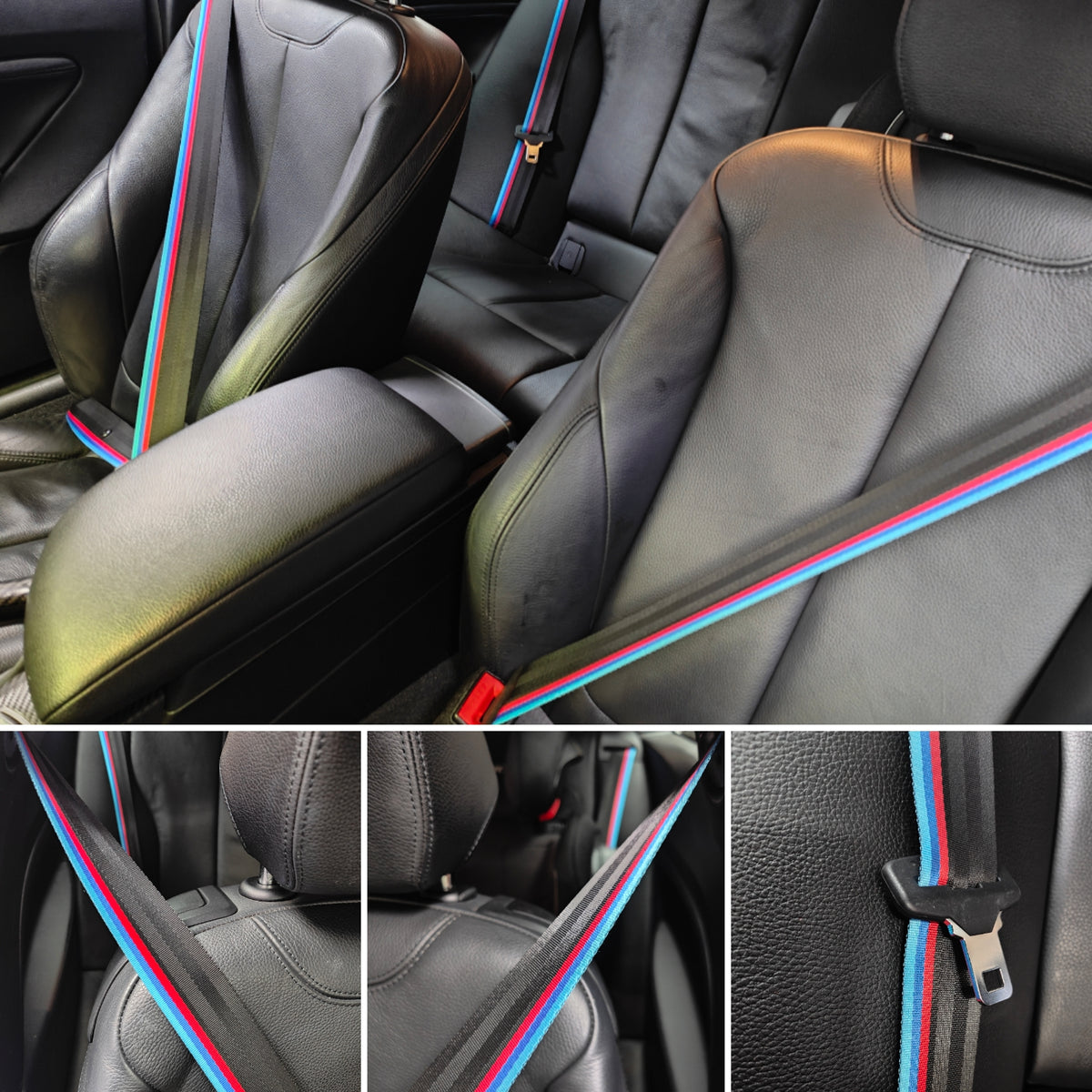 BMW F10 - COMPETITION WIDE STRIPE - SEAT BELT RE-WEBBING SERVICE - REMOVAL, RE-WEB & REFIT (FRONT & REAR)