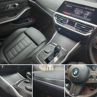 WRAPPING SERVICE - BMW G20 G21 G22 / G26 GC INTERIOR TRIM SET INC. STEERING WHEEL TRIM - DEEP TEXTURED GLOSSY BLACK CARBON (MTD-TEX)