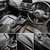 WRAPPING SERVICE - BMW F2X INTERIOR TRIM SET - PERFORMANCE STYLE / TEXTURED CARBON- F20 F21 F22 F23