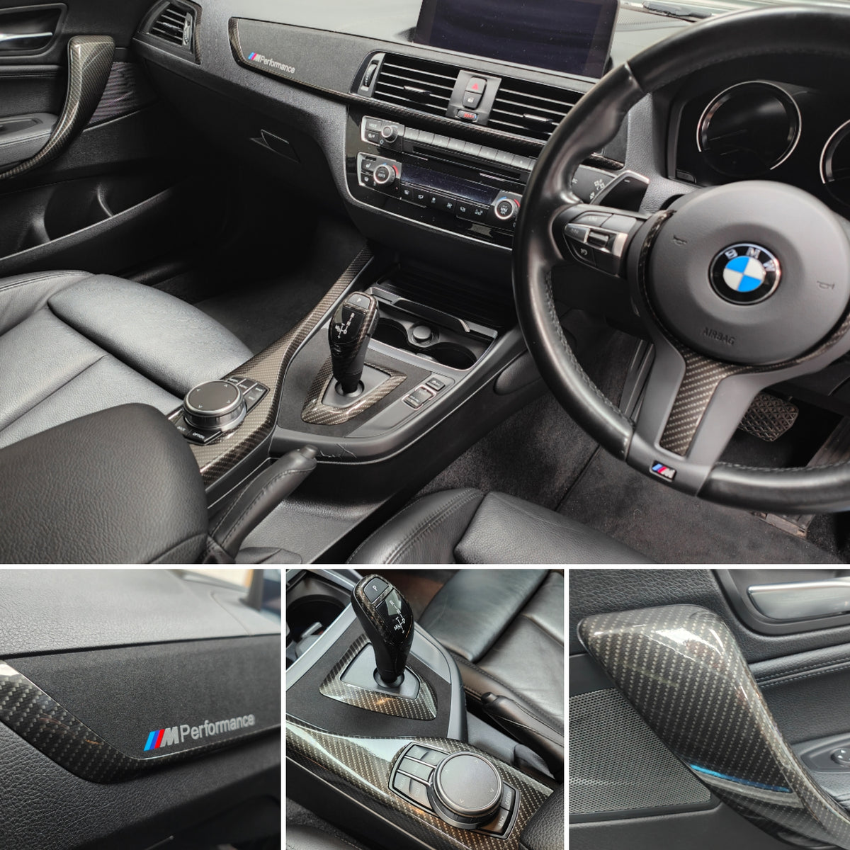 WRAPPING SERVICE - BMW F20 F21 F22 F23 LCI-2 PERFORMANCE STYLE INTERIOR TRIM SET - HIGH GLOSS CARBON