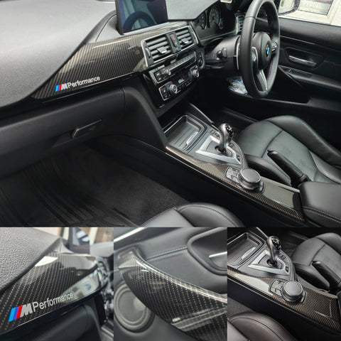 WRAPPING SERVICE - BMW M3 / M4 INTERIOR TRIM SET - HIGH GLOSS CARBON (MTD-HG) - F80 F82