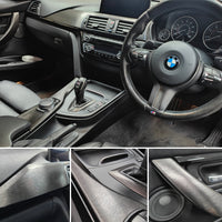 WRAPPING SERVICE - BMW F3X INTERIOR TRIM SET - BLACK BRUSHED ALUMINIUM - (F30 F31 F32 F33 F36)
