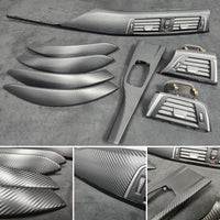BMW F30 F31 F36 LCI INTERIOR TRIM SET - 3D CARBON / BLACK ACCENT