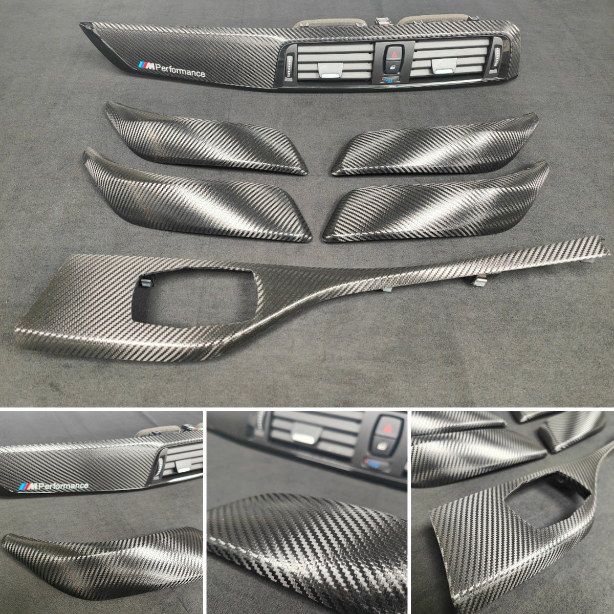 BMW F20 LCI-2 INTERIOR TRIM SET - TEXTURED CARBON / GLOSS BLACK ACCENT