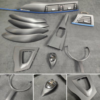 WRAPPING SERVICE - BMW F3X INTERIOR TRIM SET - 3D CARBON / BLUE ACCENT (F30 F31 F32 F33 F36)