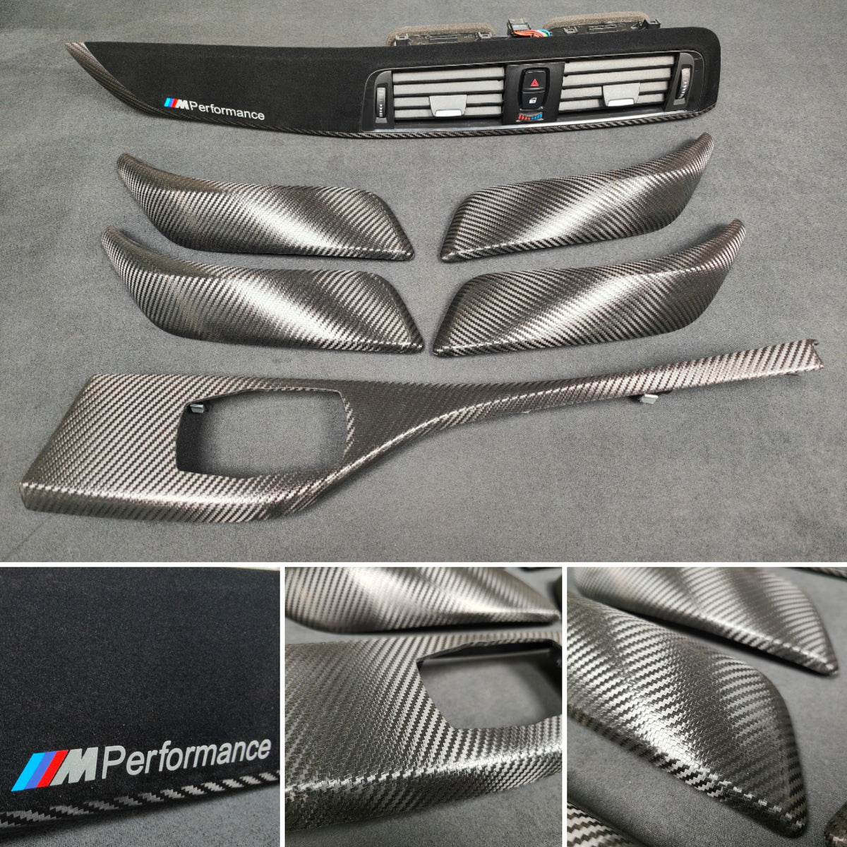 BMW F20 LCI-2 PERFORMANCE STYLE INTERIOR TRIM SET - TEXTURED CARBON / ALCANTARA