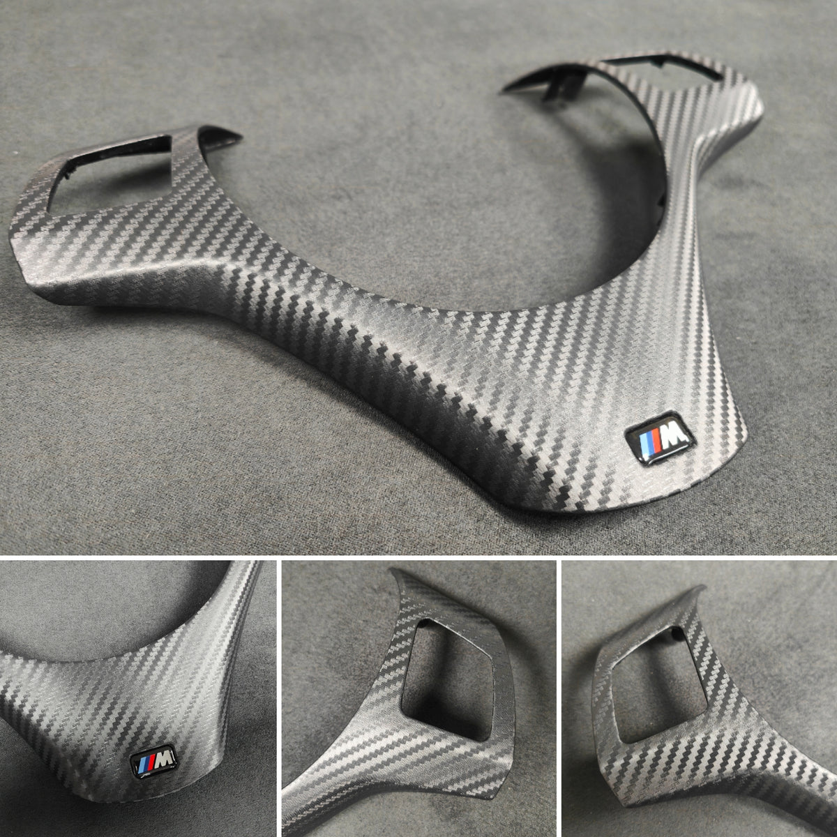 BMW E90 E91 E92 E93 M-SPORT BLACK CARBON STEERING COVER TRIM