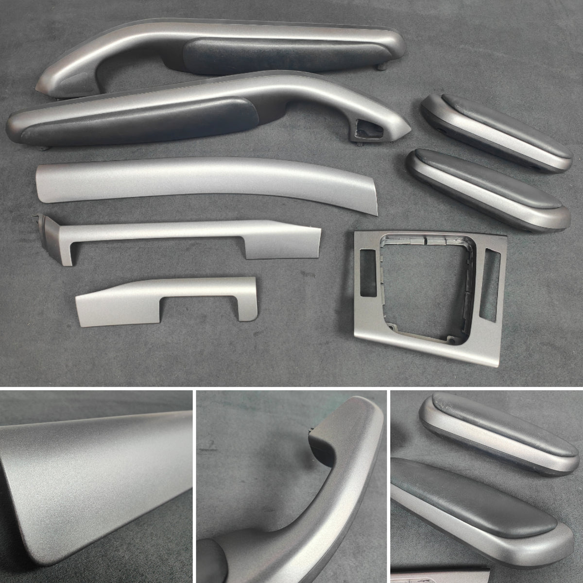 REMOVAL, WRAP & REFIT SERVICE - BMW E46 COUPE / CONVERTIBLE INTERIOR TRIM SET - SHADOW GREY