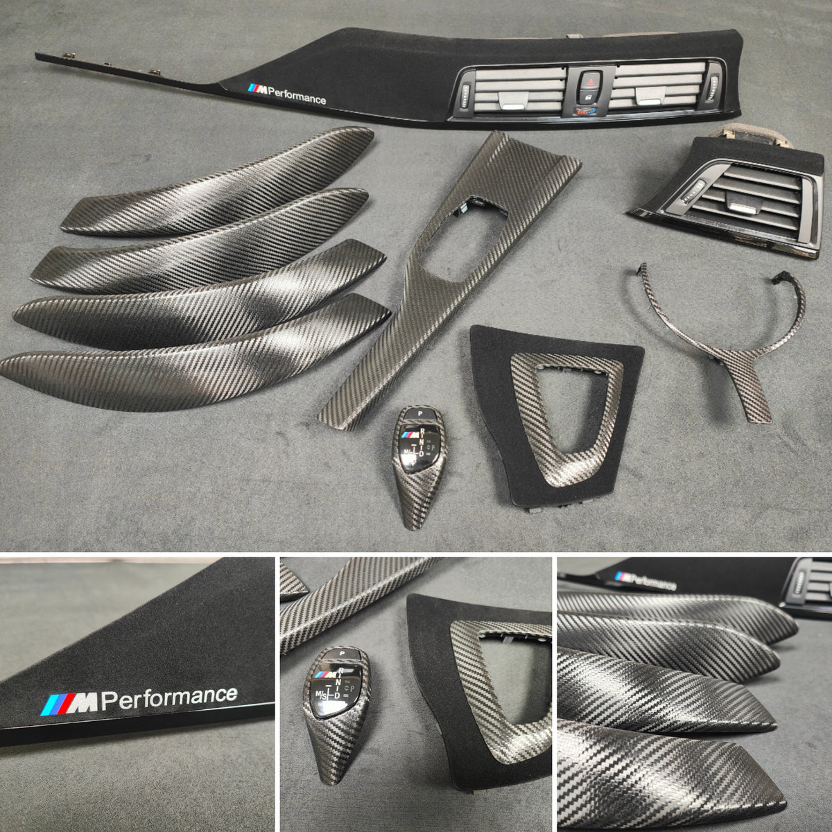 WRAPPING SERVICE - BMW F3X INTERIOR TRIM SET - PERFORMANCE STYLE / TEXTURED CARBON (F30 F31 F32 F33 F36)