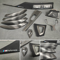 WRAPPING SERVICE - BMW F3X INTERIOR TRIM SET - PERFORMANCE STYLE / TEXTURED CARBON (F30 F31 F32 F33 F36)