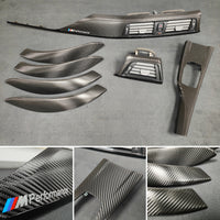 BMW F30 F31 F36 INTERIOR TRIM SET - TEXTURED CARBON / GLOSS BLACK ACCENT