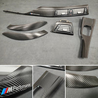 BMW F32 COUPE INTERIOR TRIM SET - TEXTURED CARBON / GLOSS BLACK ACCENT