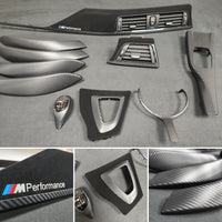 WRAPPING SERVICE - BMW F3X INTERIOR TRIM SET - PERFORMANCE STYLE / 3D MATT CARBON (F30 F31 F32 F33 F36)