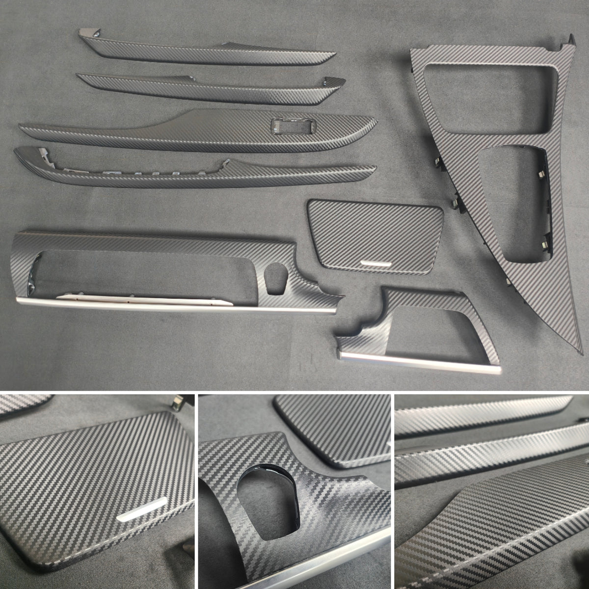 BMW 6-SERIES F06 GRAN COUPE INTERIOR TRIM SET - 3D BLACK CARBON
