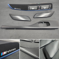BMW F21 F22 LCI-2 CUSTOM INTERIOR TRIM SET - 3D CARBON / BLUE ACCENT