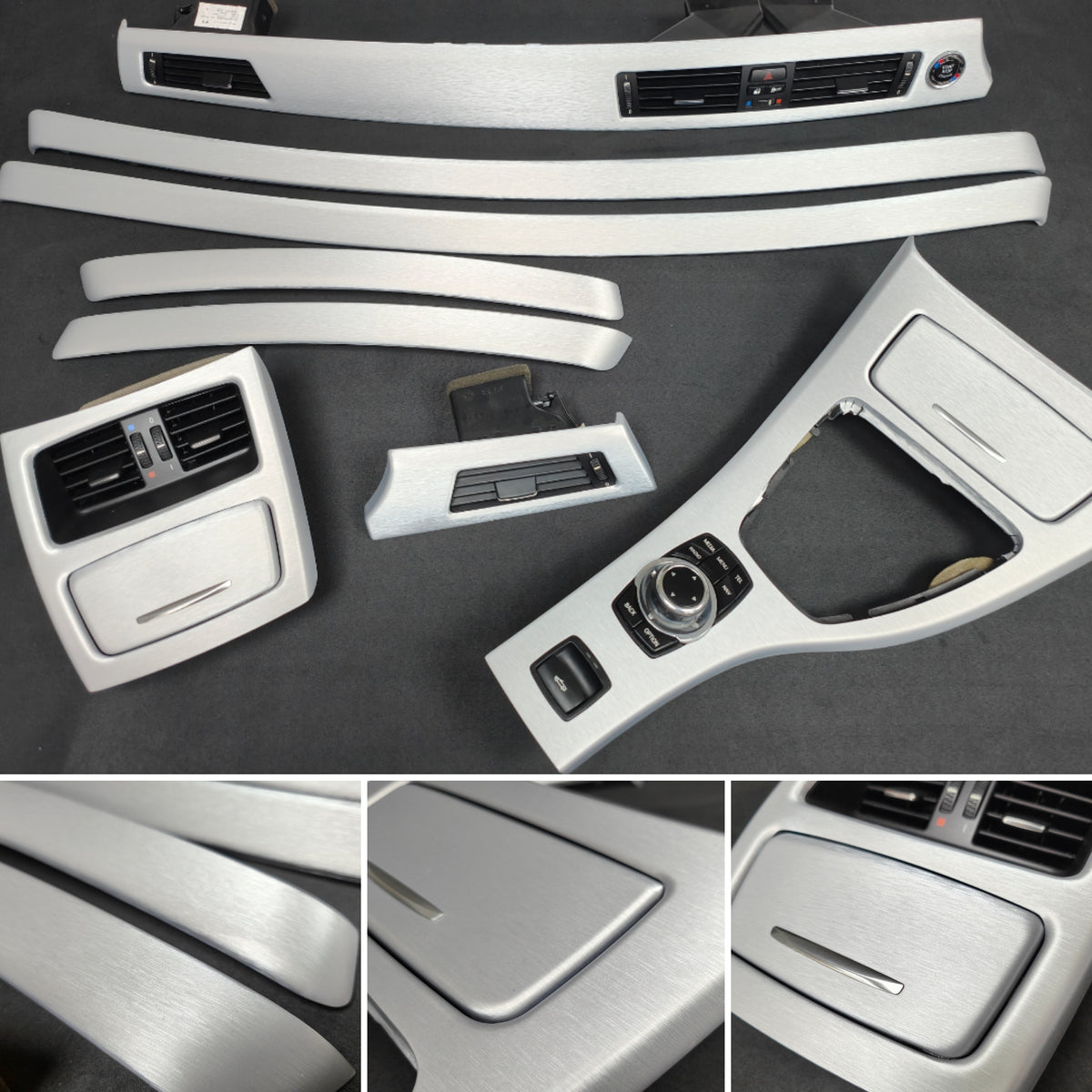 BMW E93 INTERIOR TRIM SET - SILVER BRUSHED ALUMINIUM - CIC LCI I-DRIVE