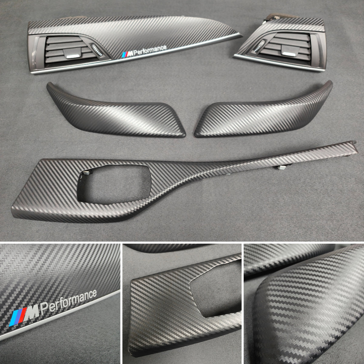 BMW F21 F22 INTERIOR TRIM SET - 3D CARBON / SILVER ACCENT