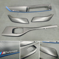 BMW F21 F22 LCI-2 INTERIOR TRIM SET - 3D CARBON / BLUE ACCENT