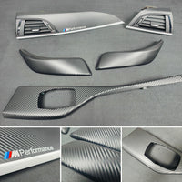 BMW F21 F22 INTERIOR TRIM SET - 3D CARBON / WHITE ACCENT