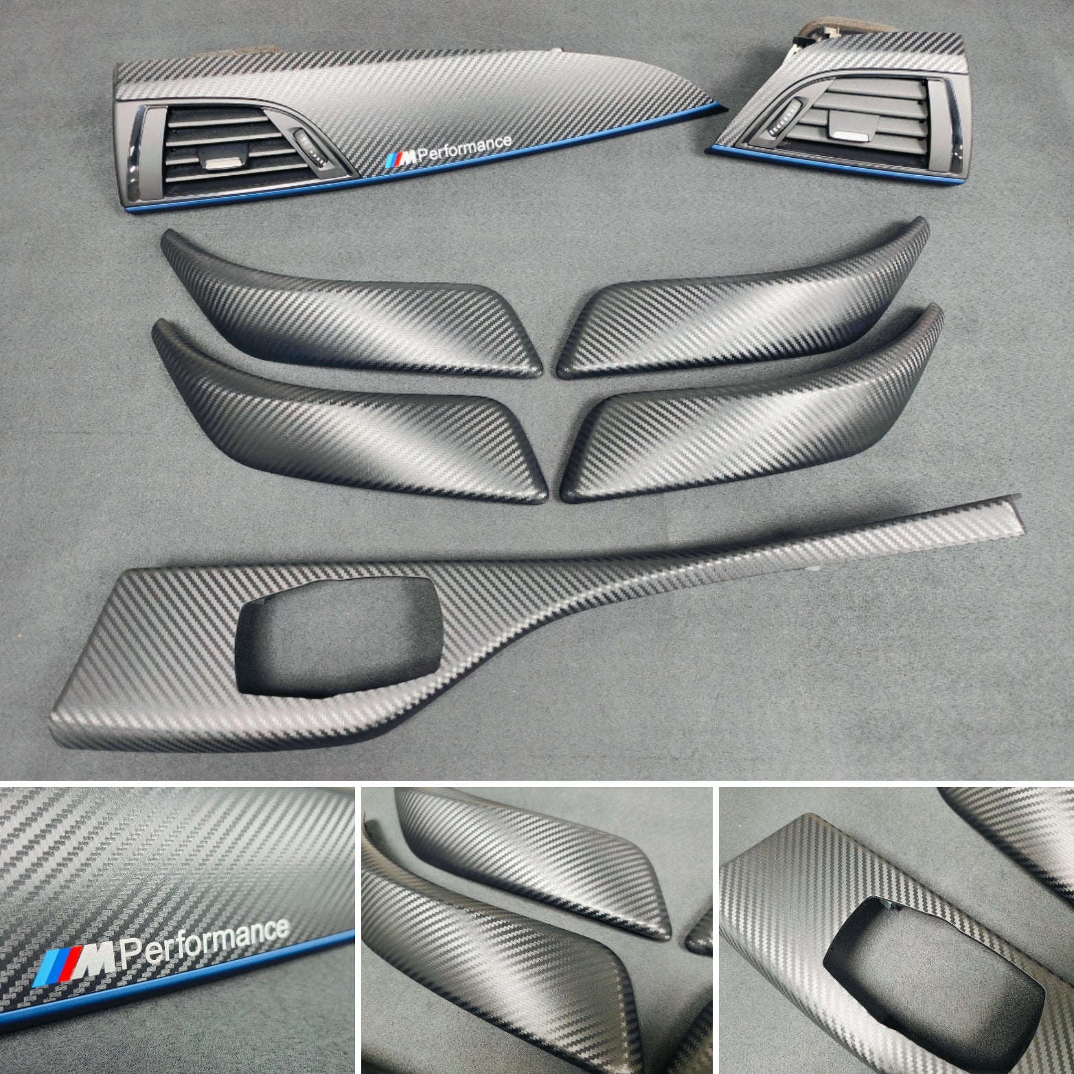 BMW F20 INTERIOR TRIM SET - 3D CARBON / BLUE ACCENT (GRADED)(#14)