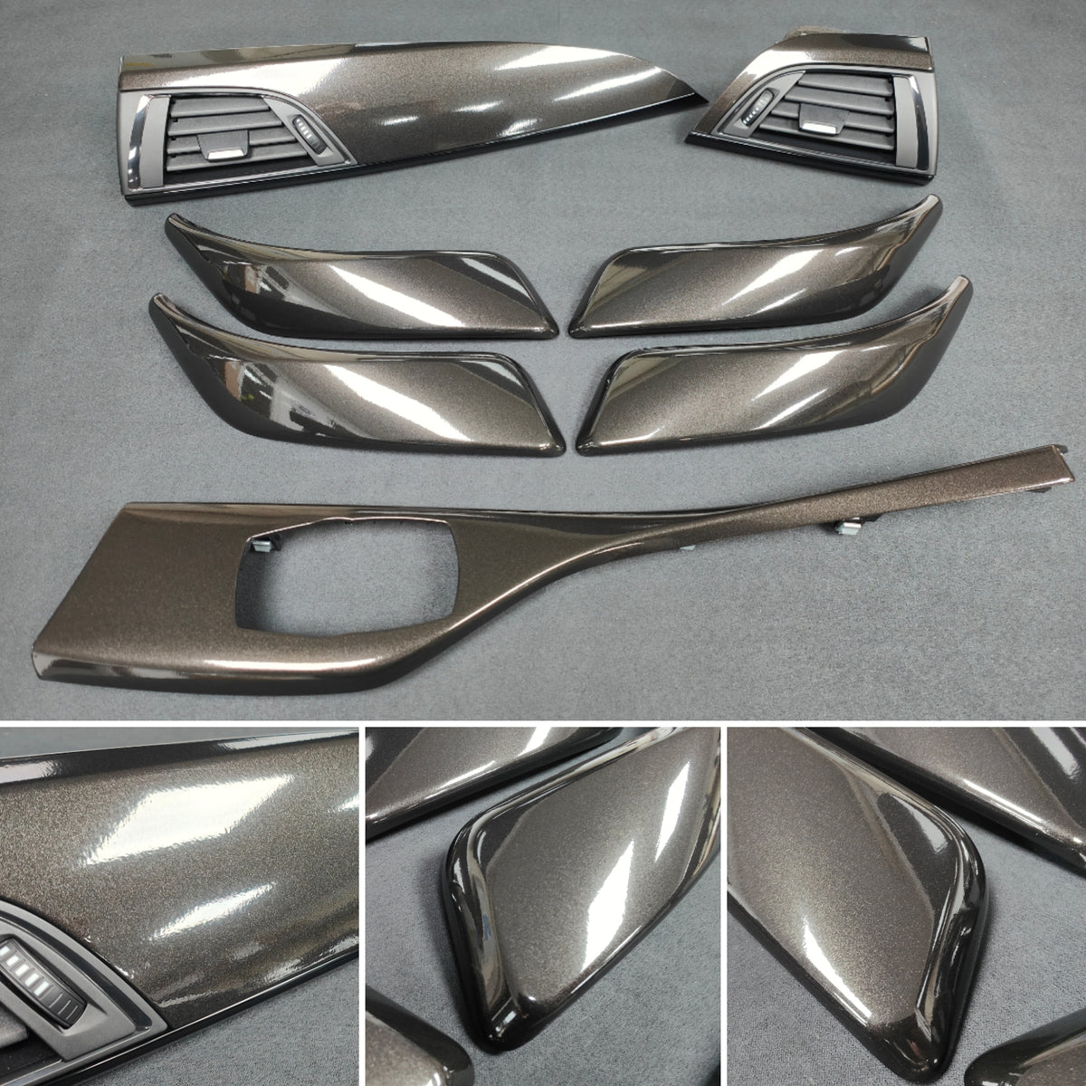 BMW F20 INTERIOR TRIM SET - METALLIC BLACK / GLOSS BLACK ACCENT