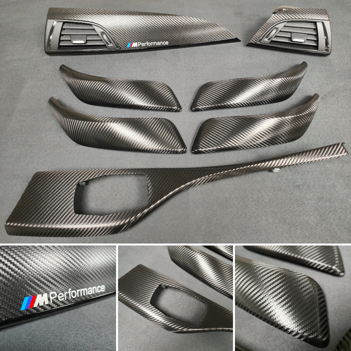 BMW F20 INTERIOR TRIM SET - TEXTURED CARBON / GLOSS BLACK ACCENT